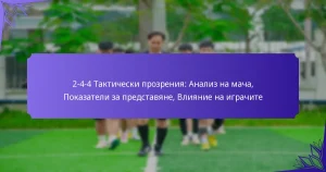 2-4-4 Тактически прозрения: Анализ на мача, Показатели за представяне, Влияние на играчите