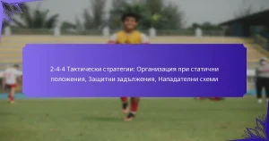 2-4-4 Тактически стратегии: Организация при статични положения, Защитни задължения, Нападателни схеми