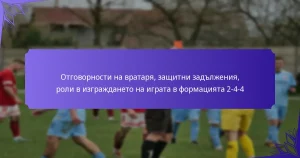 Отговорности на вратаря, защитни задължения, роли в изграждането на играта в формацията 2-4-4
